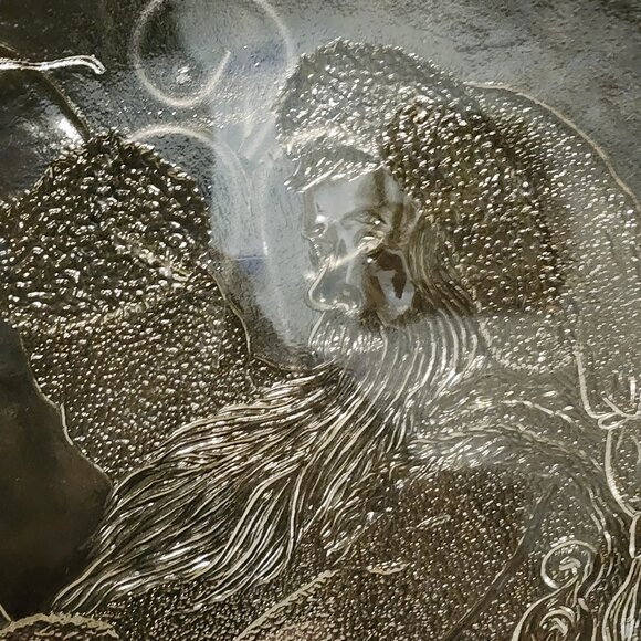 Libbey Santa Claus Noel 12.25 Inch Glass Serving Platter - Vintage Holiday - Picture 3 of 5